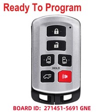 Hyq14adr 6btn For 2011-2020 Toyota Sienna Van Keyless Smart Prox Remote Key Fob