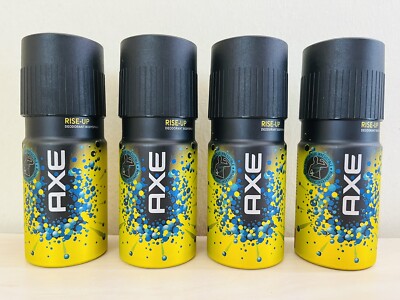 Axe Rise-Up Deodorant Body Spray (4x150ml) New, Rare, Transition Packaging