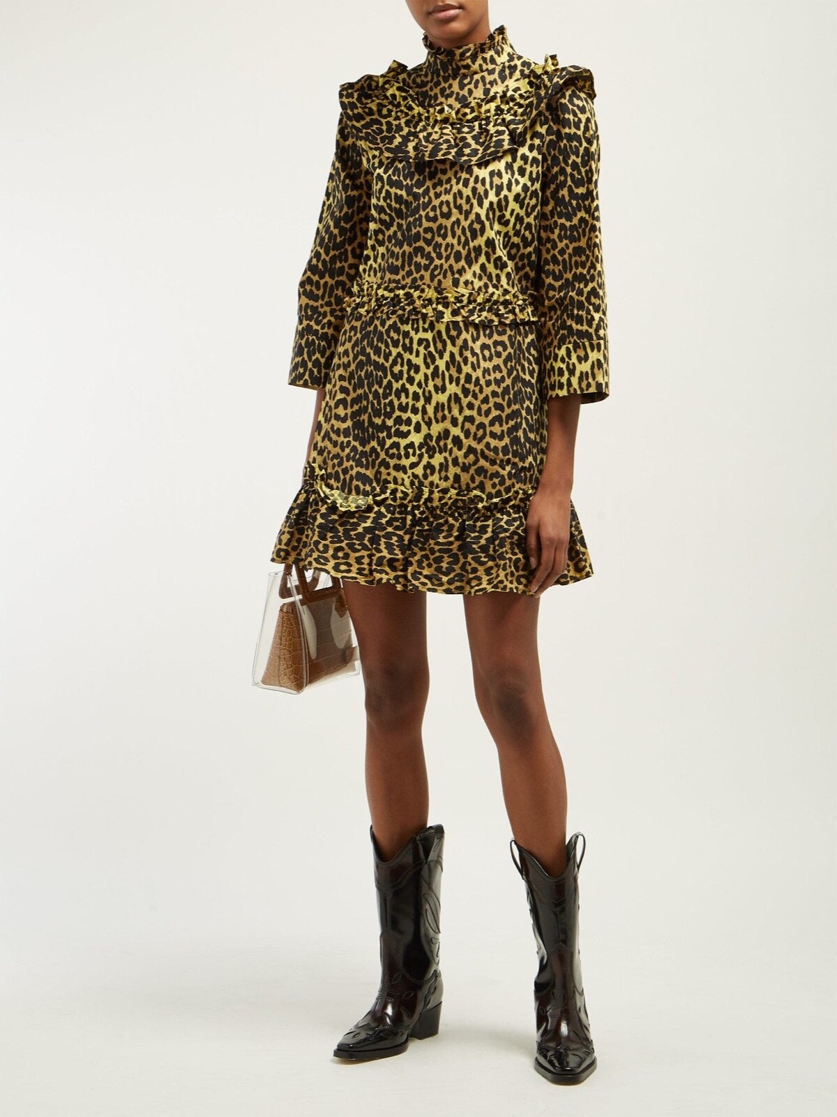 ganni bijou leopard dress