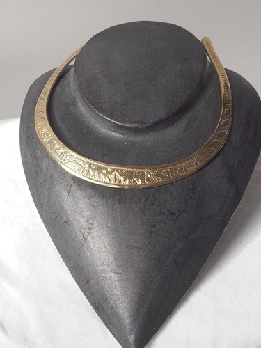 Gold Hard Choker. Figure Design Hard Choker. Boho Choker. - Picture 3 of 9