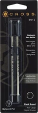 Cross Ballpoint Refills Black Broad Pt  New  In Pack   8101-2   2 Refills