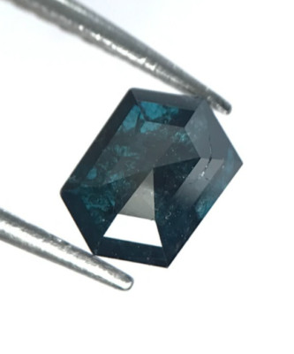 0.58ctw Hexagon Schnitt Diamant Hexagon Blau Farbe Rose Schliff Loser Diamant