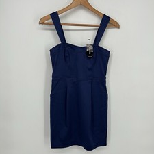 Express Dress Womens 0 Blue Sleeveless Pleated Mini