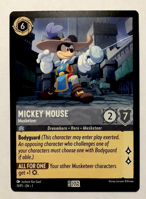 Disney Lorcana - Mickey Mouse Musketeer - GenCon 2023 Exclusive Promo