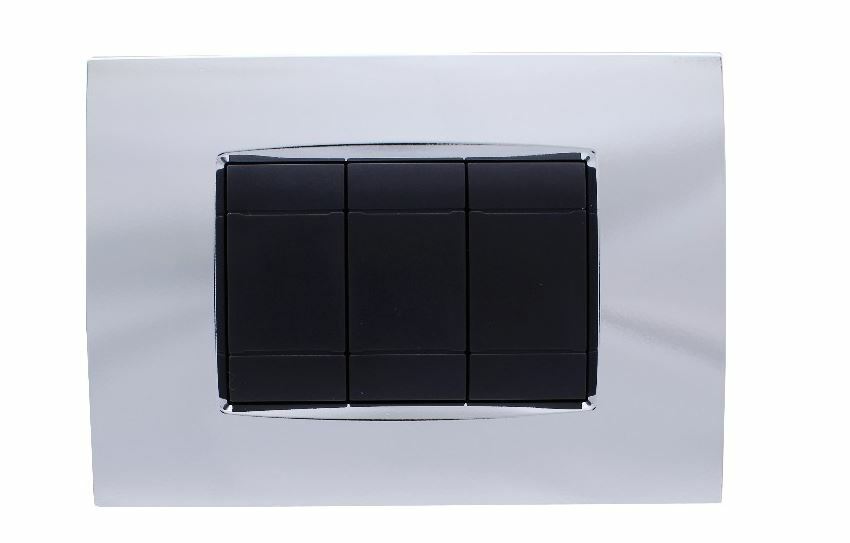 Placca Cromo Lucido Quadra 503 3M 3 Moduli Compatibile Bticino Living Light SD48
