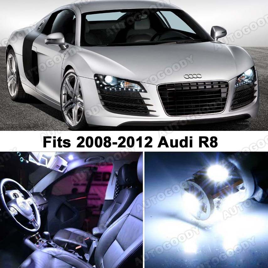 Audi R8 White LED Lights Interior Package Kit