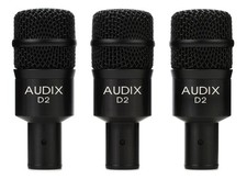 Audix D2 Trio Dynamic Instrument Microphone 3-pack 3-pack Bundle