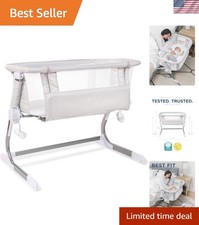 Beside Me Dreamer Bassinet  Bedside Sleeper  6-Position Height Adjustment ...