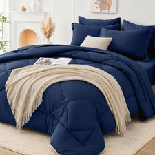 King Size Comforter Set 7 Pieces, Luxury King Comforter Set All Season, Soft Kin