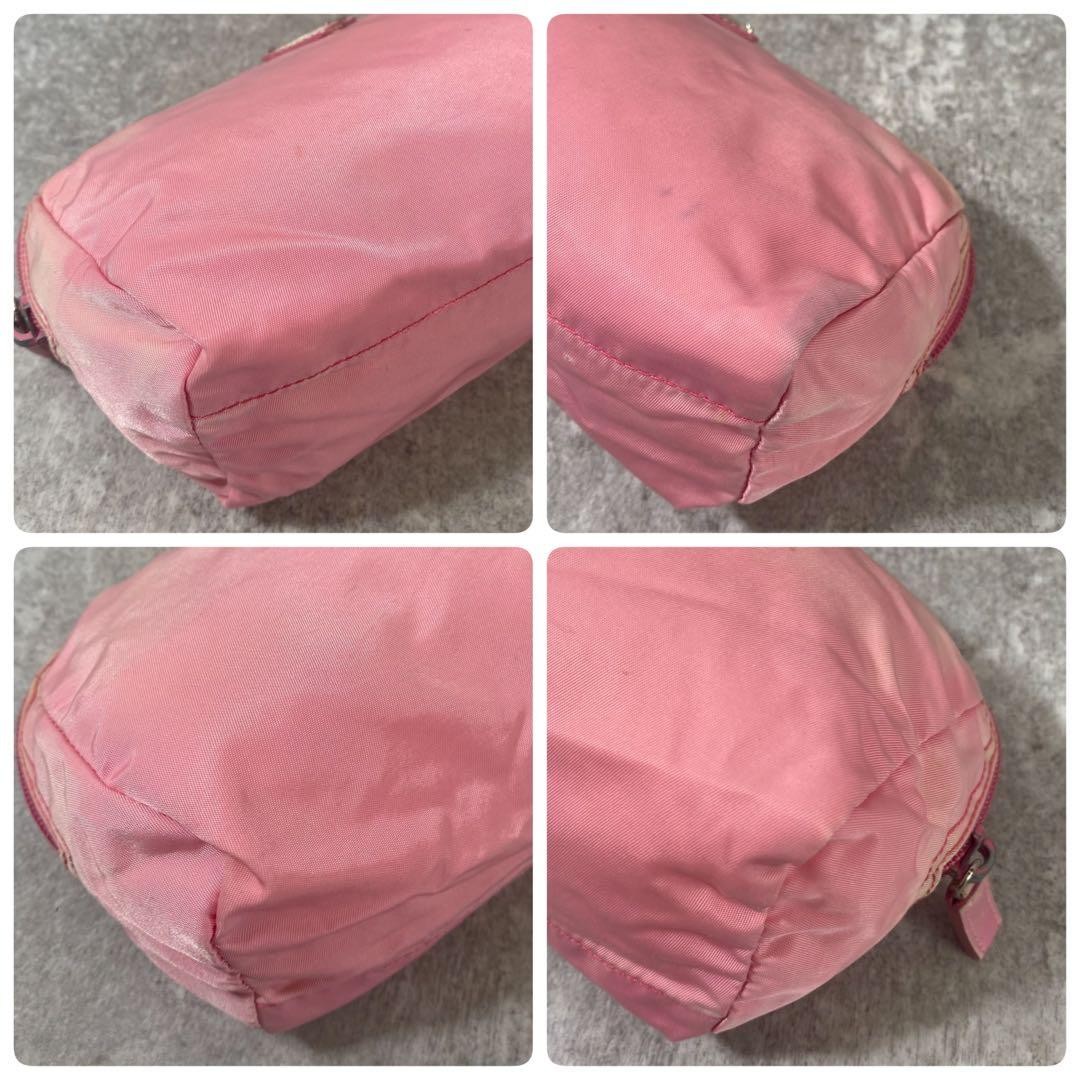 Prada Pouch Triangular Logo Cosmetic Case Tessuto… - image 5