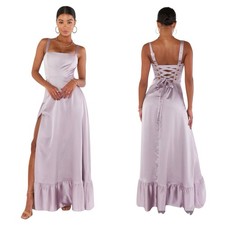Show Me Your Mumu Clarissa Corset Dress Women’s S Lavender Luxe Satin Bridal