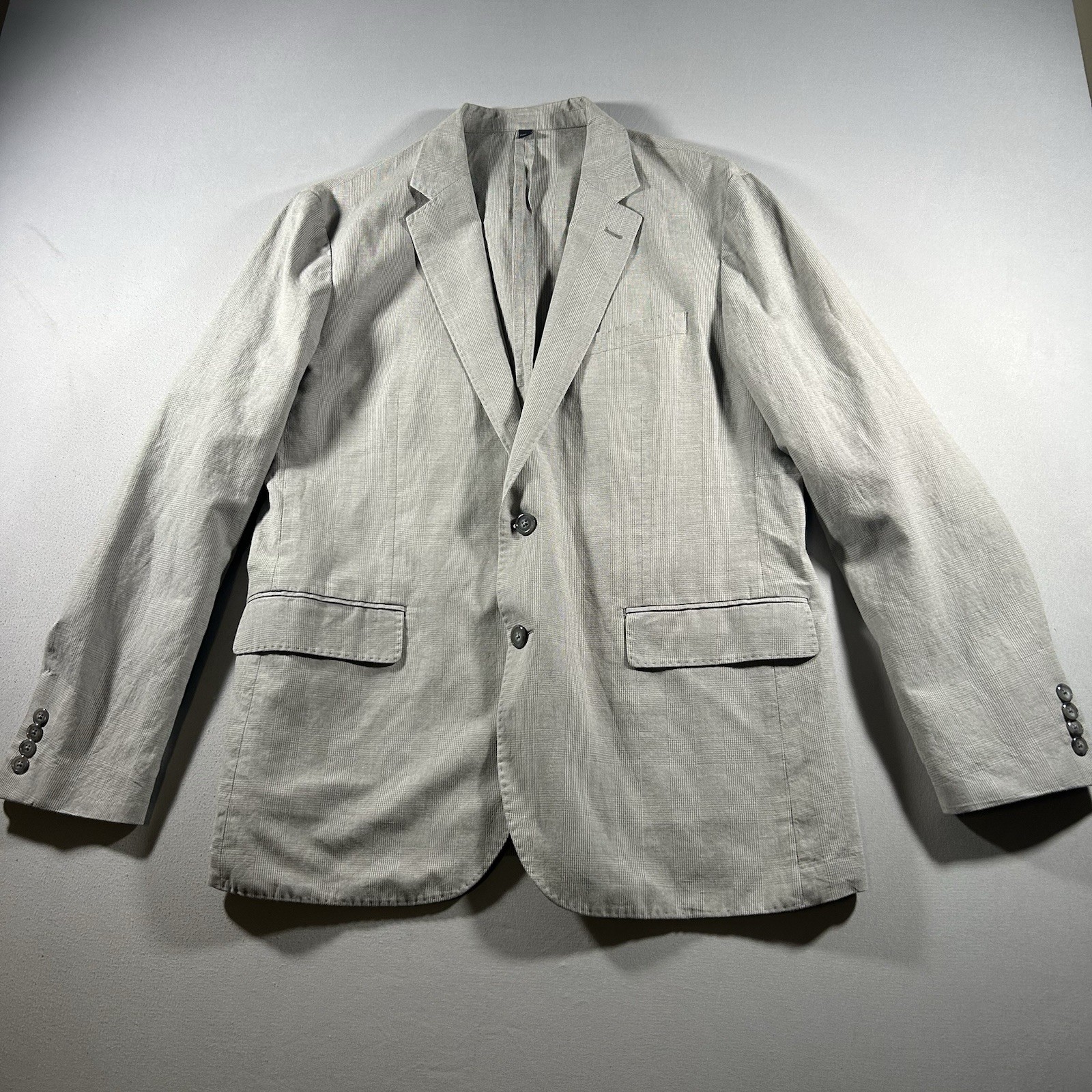 Mens J.Crew Ludlow Blazer 42R Baird McNutt Irish Linen Blend Sport Coat Gray