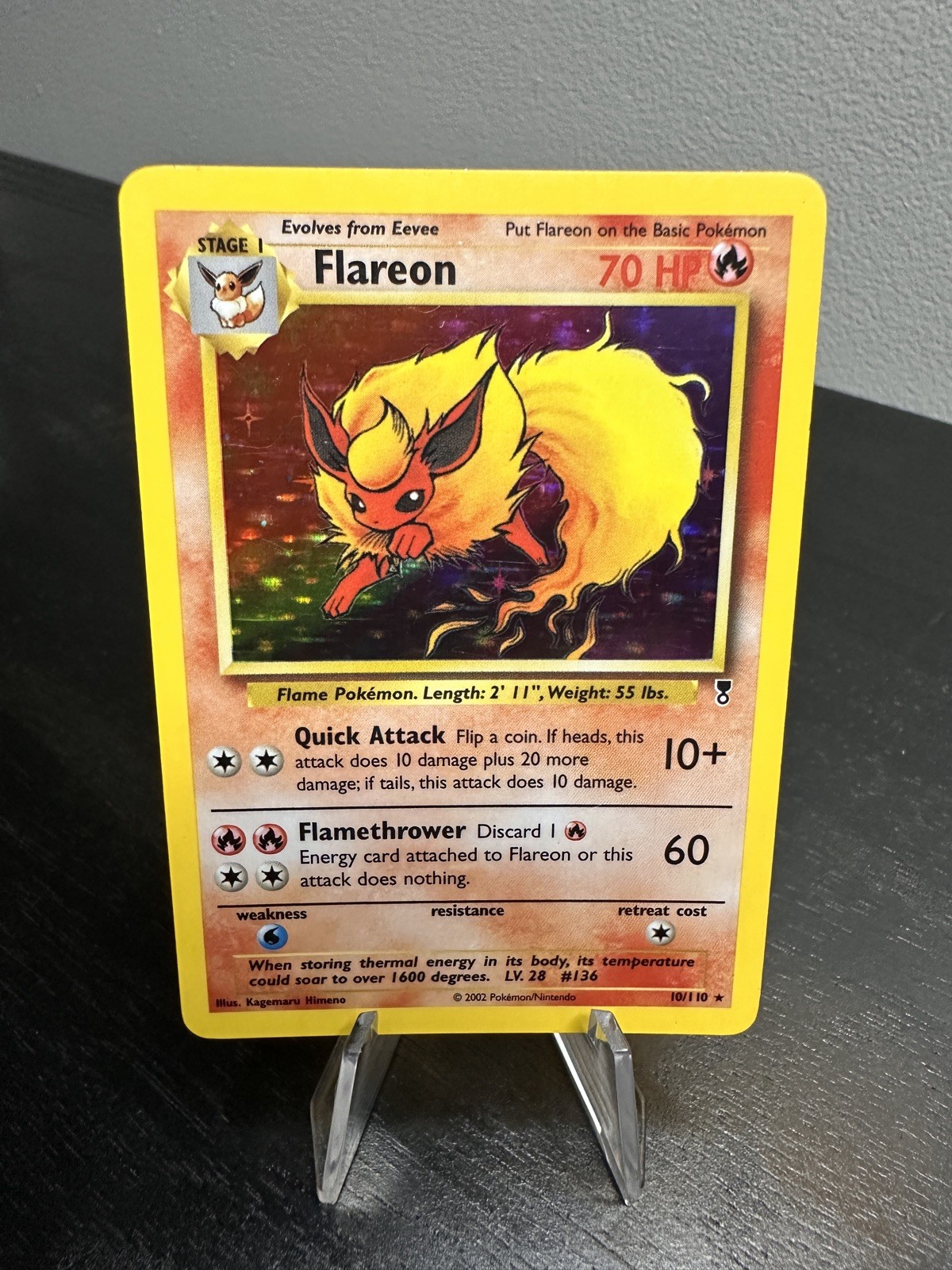 Flareon 10/110 Legendary Collection Holo Pokemon TCG Vintage First Edition - LP