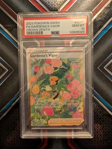 2023 Pokemon Crown Zenith Gardenia’s Vigor GG61 Full Art Ultra Rare PSA 10