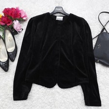 Norma Kamali Velvet No Collar Jacket Black Size M