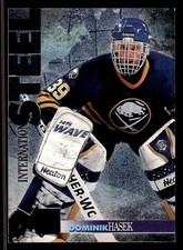 1995 METAL DOMINIK HASEK 7 MINT INTERNATIONAL STEEL HOCKEY BUFFALO SABRES