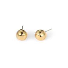 Irregular Ball Stud Earrings 14k Gold Plated 925 Sterling Silver Post Earring Hy