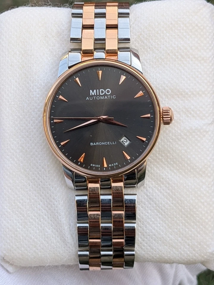 Mido baronceli automatic gray dial date indicator swiss mens watch ref-M8600-B - Image 2 of 4