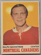 Ralph Backstrom 1970-71 Topps Hockey Card ~ #54 ~ Montreal Canadiens
