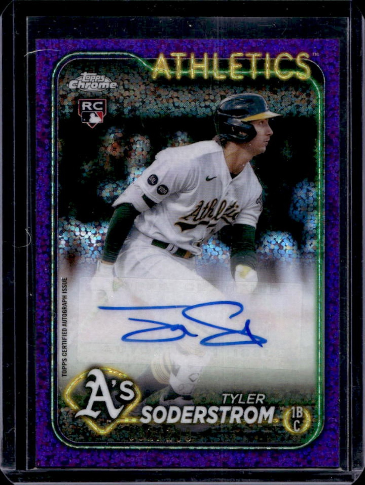 2024 Topps Chrome Update Tyler Soderstrom Auto RC Purple Speckle Refractor #/299