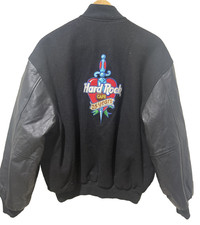 VINTAGE 1996 HARD ROCK CAFE LONDON 25TH ANNIVERSARY VARSITY JACKET – XL