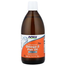 Now Foods Omega-3 Fish Oil Lemon Flavored 16 9 fl oz 500 ml GMP Quality Assured