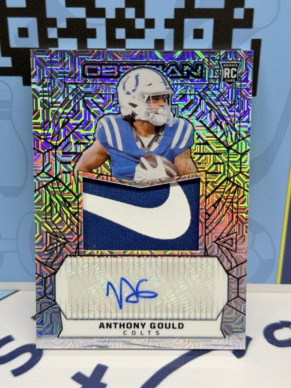 2024 Panini Obsidian Anthony Gould Rookie Patch Auto 1/1 Nike Swoosh Patch ๐ฅ