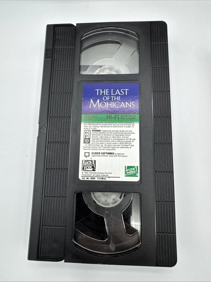 The Last of the Mohicans (VHS, 1993) - Image 2 of 4