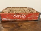 Coca-Cola Wooden Crate Red 24 Slot Vintage Bottle Carrier Bismarck ND