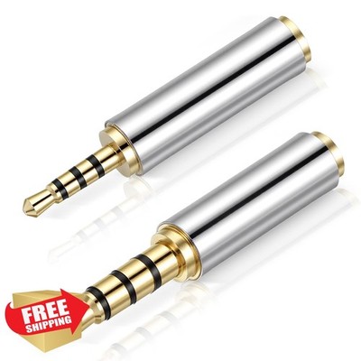 2.5mm to 3.5mm Audio Adapter Gold Plated Stereo Mono