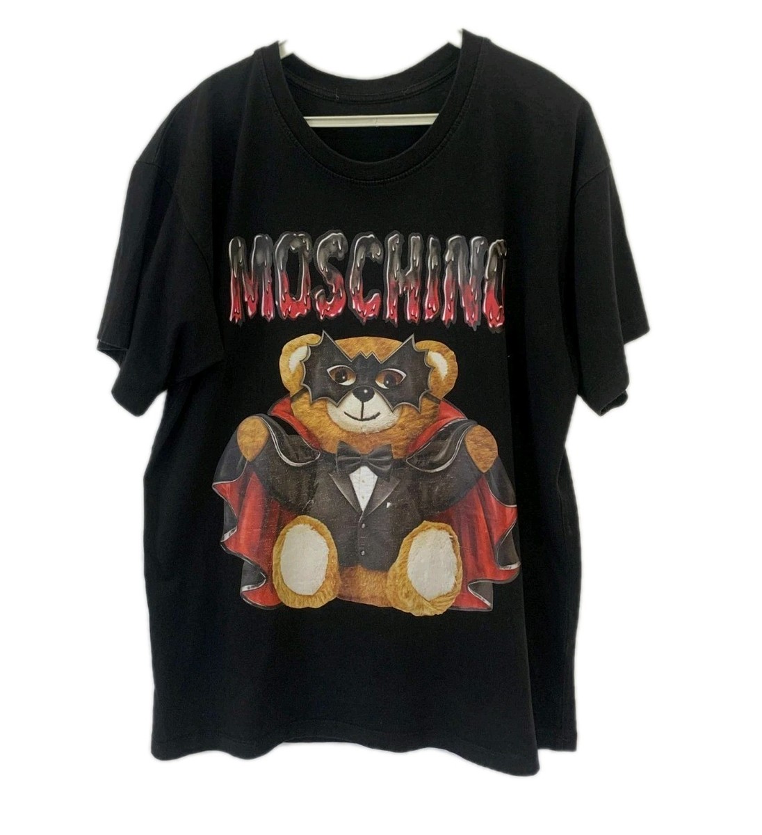 Moschino Couture Teddy Bear Vampire Graphic T-Shirt Black Men's M