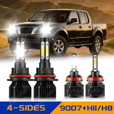 For Nissan Frontier Cab Pickup 4Door 2005-2020 9007 & H11 LED Headlight Fog Bulb