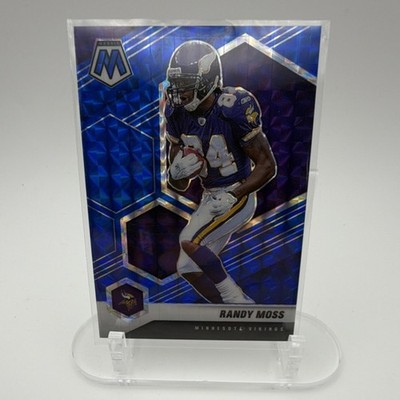2021 Panini Mosaic Blue Mosaic Prizm Randy Moss #130 Serial #/99 Vikings
