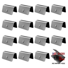 16PCS Car Windshield Water Retaining Strip Clips, Stainless Steel Wind Silver