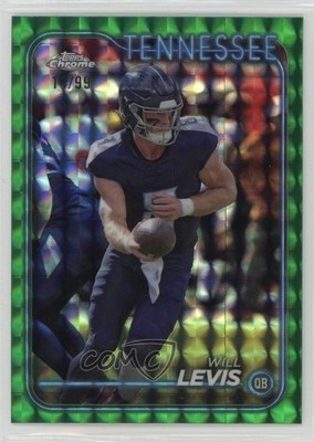 2024 Topps Chrome Green Geometric Refractor /99 Will Levis #188 06gz