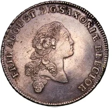 German States Saxony 1764 IFôF thaler old world silver coin #5408 - HIGH GRADE