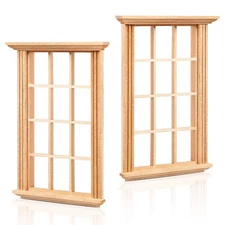 Cabilock Mini Window Frame Doll House Furniture 1/6 Scale Furniture 2pcs Mini...