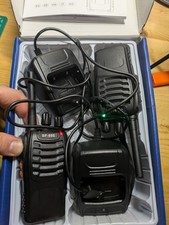 2 x Baofeng BF-88E Walkie Talkies Long Range Two Way Radio PMR 16CH w/Headsets