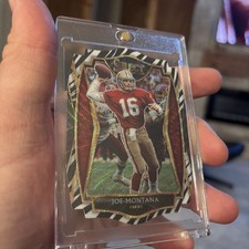 2020 Panini Select - Premier Level Joe Montana Zebra Prizm Die-Cut #118