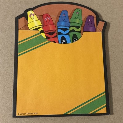 Vintage Carson Dellosa Crayon Box Notepad 50 Sheets (H)