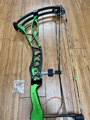 BowTech Fanatic Gen 2.0 RH 50-60# 24-29 Competition Green 65% & 80% LO Flip Disc