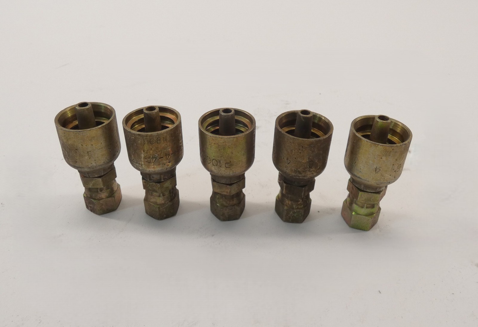 *Lot of 5* Parker 10643-4-4 Hydraulic Hose Fitting