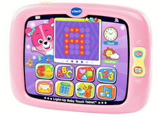 VTech Light-Up Baby Touch Tablet Pink   Tiny Tech, Big Laughs, Endless Learning 