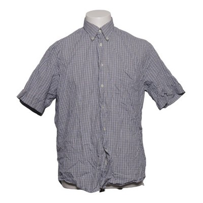 Pull & Bear Collection, Kurzarmhemd, Größe: L, Blau/Grau, Baumwolle, Karo #jFG