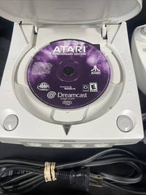 Sega Dreamcast HKT-3020 Console With Two Controllers And Atari Anniversary Game