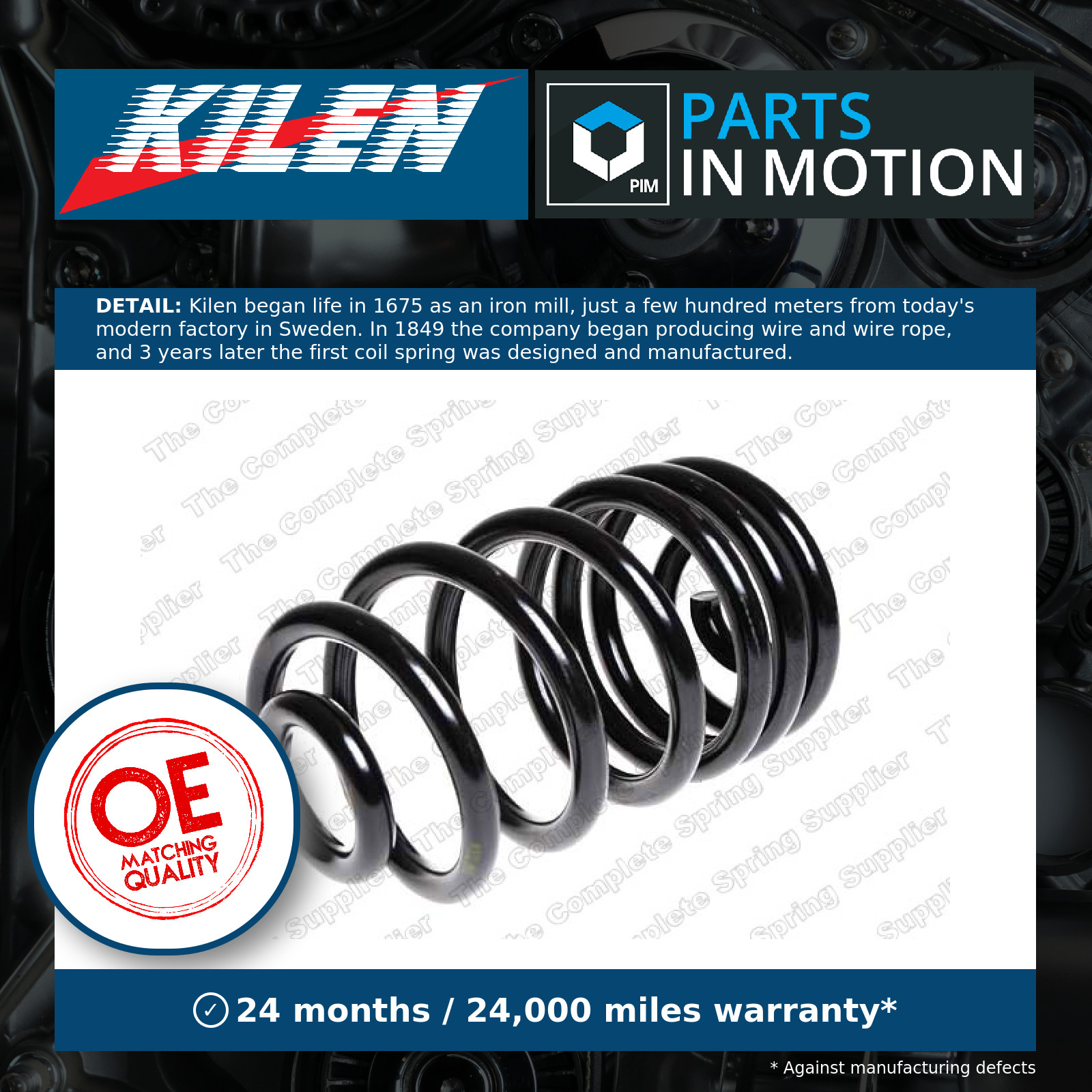 Coil Spring fits RENAULT TRAFIC Mk2 1.9D Rear 2002 on Suspension Kilen Quality - Image 11