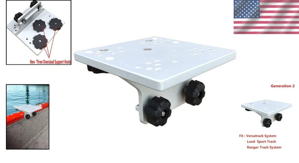 Universal Aluminum Downrigger Bracket for 90° Boat Track Systems - Gen 2 - Imagem 2 de 4