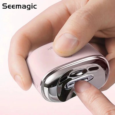 Seemagic Alloy Body Electric Automatic Nail Clipper Elf With LED Light Trim & Po