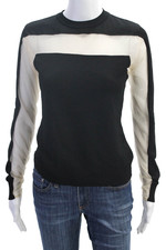 Alessandro Dell Acqua Womens Crew Neck Sweater Black Beige Size EUR 42