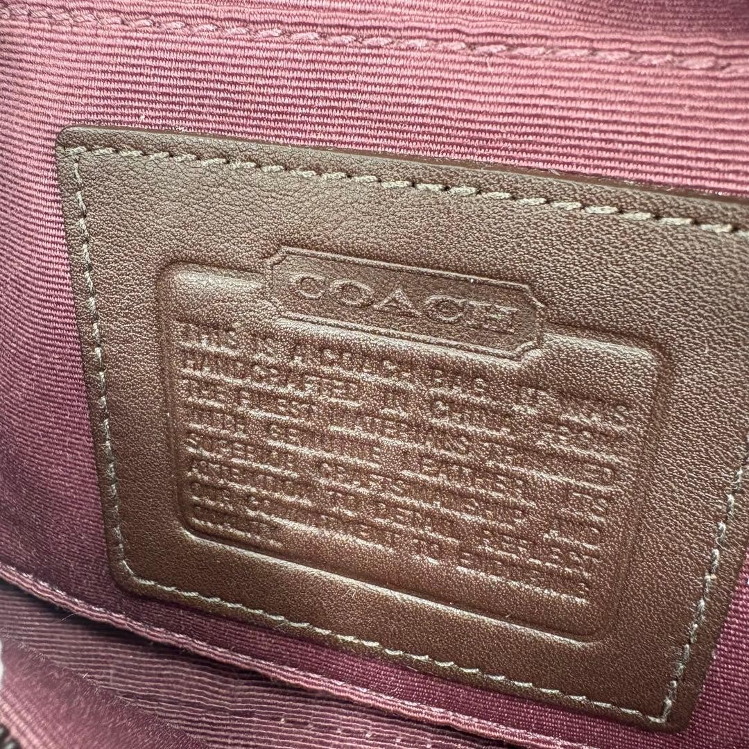 Condition COACH Handbag Pouch Patchwork Signature… - image 10